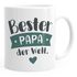 Kaffee-Tasse Beste/r Mama/Papa der Welt Geschenk Mütter Väter Geburtstag Weihnachten Danke sagen Moonworks®preview