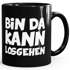 Kaffee-Tasse Bin da kann losgehen einfarbig MoonWorks®preview