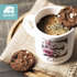 Kaffee-Tasse Buchstabe Initiale Monogramm Blüten Blumen Design Floral personalisiert mit Namen persönliche Geschenke SpecialMe®preview