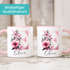 Kaffee-Tasse Buchstabe Initiale Monogramm Blüten Blumen Design Floral personalisiert mit Namen persönliche Geschenke SpecialMe®preview