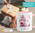 Kaffee-Tasse Buchstabe Initiale Monogramm Blüten Blumen Design Floral personalisiert mit Namen persönliche Geschenke SpecialMe®preview
