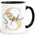 Kaffee-Tasse Buchstabe Initiale Monogramm personalisiert mit Namen Teamgeschenk Namenstasse SpecialMe®preview
