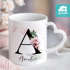 Kaffee-Tasse Buchstabe Initiale Monogramm personalisiert mit Namen Wunschtext Herzhenkel persönliche Geschenke SpecialMe®preview
