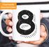 Kaffee-Tasse Buchstaben Buchstabe glänzend Kaffeetasse Teetasse Keramiktasse MoonWorks®preview