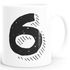 Kaffee-Tasse Buchstaben Buchstabe glänzend Kaffeetasse Teetasse Keramiktasse MoonWorks®preview