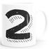 Kaffee-Tasse Buchstaben Buchstabe glänzend Kaffeetasse Teetasse Keramiktasse MoonWorks®preview