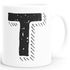 Kaffee-Tasse Buchstaben Buchstabe glänzend Kaffeetasse Teetasse Keramiktasse MoonWorks®preview