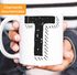 Kaffee-Tasse Buchstaben Buchstabe glänzend Kaffeetasse Teetasse Keramiktasse MoonWorks®preview