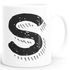 Kaffee-Tasse Buchstaben Buchstabe glänzend Kaffeetasse Teetasse Keramiktasse MoonWorks®preview