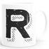 Kaffee-Tasse Buchstaben Buchstabe glänzend Kaffeetasse Teetasse Keramiktasse MoonWorks®preview