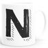 Kaffee-Tasse Buchstaben Buchstabe glänzend Kaffeetasse Teetasse Keramiktasse MoonWorks®preview