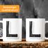 Kaffee-Tasse Buchstaben Buchstabe glänzend Kaffeetasse Teetasse Keramiktasse MoonWorks®preview