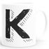 Kaffee-Tasse Buchstaben Buchstabe glänzend Kaffeetasse Teetasse Keramiktasse MoonWorks®preview