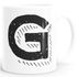 Kaffee-Tasse Buchstaben Buchstabe glänzend Kaffeetasse Teetasse Keramiktasse MoonWorks®preview