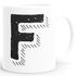 Kaffee-Tasse Buchstaben Buchstabe glänzend Kaffeetasse Teetasse Keramiktasse MoonWorks®preview