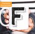 Kaffee-Tasse Buchstaben Buchstabe glänzend Kaffeetasse Teetasse Keramiktasse MoonWorks®preview