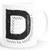 Kaffee-Tasse Buchstaben Buchstabe glänzend Kaffeetasse Teetasse Keramiktasse MoonWorks®preview
