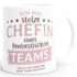 Kaffee-Tasse Bürotasse Spruch Ich bin stolze/r Chefin/Chef eines fantastischen Teams Geschenk Chef/in Teamleiter/in Vorgesetzter Moonworks®preview