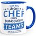 Kaffee-Tasse Bürotasse Spruch Ich bin stolze/r Chefin/Chef eines fantastischen Teams Geschenk Chef/in Teamleiter/in Vorgesetzter Moonworks®preview