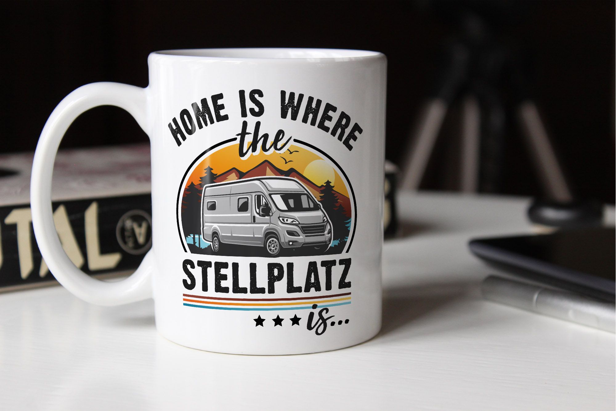 KaffeeTasse Camping Home is where the Stellplatz is Geschenke für