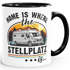 Kaffee-Tasse Camping Home is where the Stellplatz is Geschenke für Camper Wohnmobil Spruch lustig Moonworks®preview