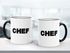 Kaffee-Tasse Chef-Tasse mit farbiger Kante und Henkel MoonWorks®preview