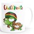 Kaffee-Tasse Chillkröte Schildkröte Rastafrisur Joint Comic Stil Kaffeetasse Fun-Tasse MoonWorks®preview