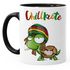 Kaffee-Tasse Chillkröte Schildkröte Rastafrisur Joint Comic Stil Kaffeetasse Fun-Tasse MoonWorks®preview