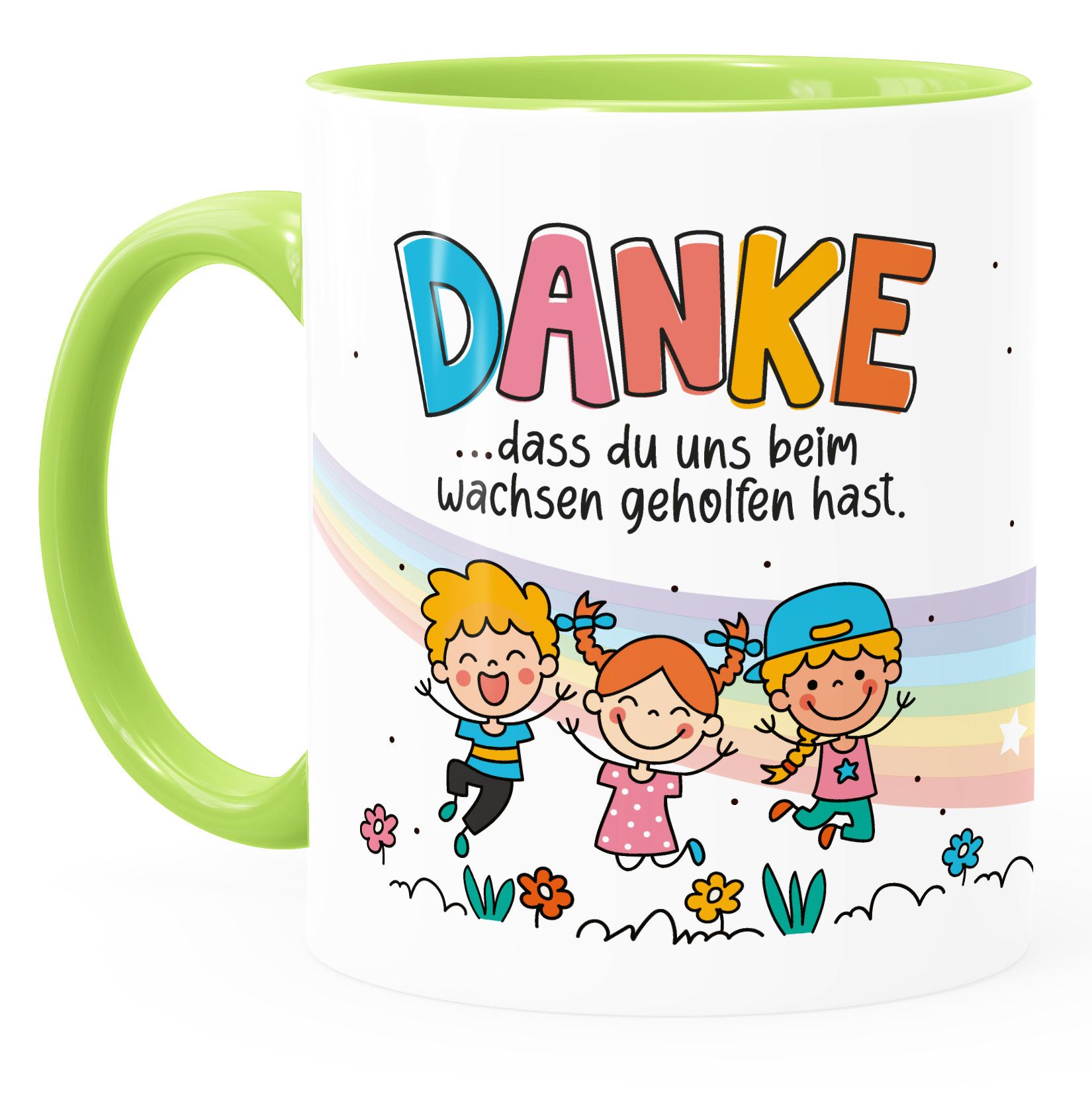 SpecialMe Dankes-Tasse Für Erzieher - 'Danke Dass Du Uns Beim Wachsen Geholfen Hast'