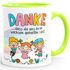 Kaffee-Tasse Danke dass du uns beim Wachsen geholfen hast Geschenk Abschied Erzieherin kleines Dankeschön SpecialMe®preview