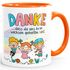 Kaffee-Tasse Danke dass du uns beim Wachsen geholfen hast Geschenk Abschied Erzieherin kleines Dankeschön SpecialMe®preview