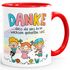 Kaffee-Tasse Danke dass du uns beim Wachsen geholfen hast Geschenk Abschied Erzieherin kleines Dankeschön SpecialMe®preview