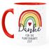 Kaffee-Tasse Danke für die kunterbunte Zeit Regenbogen kleines Geschenk Abschied Erzieherin SpecialMe®preview