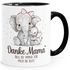 Kaffee-Tasse Danke Mama, dass du immer für mich da bist! Elefant Spruch Geschenk Muttertag Mamatag SpecialMe®preview