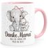 Kaffee-Tasse Danke Mama, dass du immer für mich da bist! Elefant Spruch Geschenk Muttertag Mamatag SpecialMe®preview