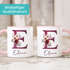Kaffee-Tasse Design Floral Buchstabe Initiale Monogramm Blüten personalisiert mit Namen persönliche Geschenke SpecialMe®preview