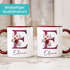 Kaffee-Tasse Design Floral Buchstabe Initiale Monogramm Blüten personalisiert mit Namen persönliche Geschenke SpecialMe®preview