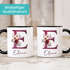 Kaffee-Tasse Design Floral Buchstabe Initiale Monogramm Blüten personalisiert mit Namen persönliche Geschenke SpecialMe®preview