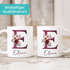 Kaffee-Tasse Design Floral Buchstabe Initiale Monogramm Blüten personalisiert mit Namen persönliche Geschenke SpecialMe®preview
