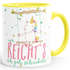 Kaffee-Tasse Einhorn Mir reichts ich geh schaukeln Spruch Unicorn Tasse mit farbigem Henkel MoonWorks®preview