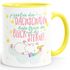 Kaffee-Tasse Einhorn Spruch je größer der Dachschaden desto freier der Blick auf die Sterne Unicorn Sprüche Kaffeetasse Teetasse Keramiktasse MoonWorks®preview