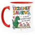 Kaffee-Tasse Erzieher Saurus Danke Geschenk Dino Spruch So wie nur viel cooler Kinder lustig SpecialMe®preview
