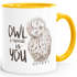 Kaffee-Tasse Eule Owl I need is you Liebe Spruch Geschenk Valentinstag Weihnachten Ehe Partnerschaft MoonWorks®preview