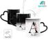Kaffee-Tasse Farbwechsel mit Buchstabe Initiale Monogramm personalisiert Namen Rosen-Motiv persönliche Geschenke SpecialMe®preview