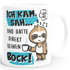 Kaffee-Tasse Faultier Kein Bock Spruch Arbeit Anti Motivation Bürotasse lustige Kaffeebecher MoonWorks®preview