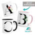 Kaffee-Tasse Florales Design mit Buchstabe Initiale Monogramm personalisiert mit Namen persönliche Geschenke Keramikbecher SpecialMe®preview