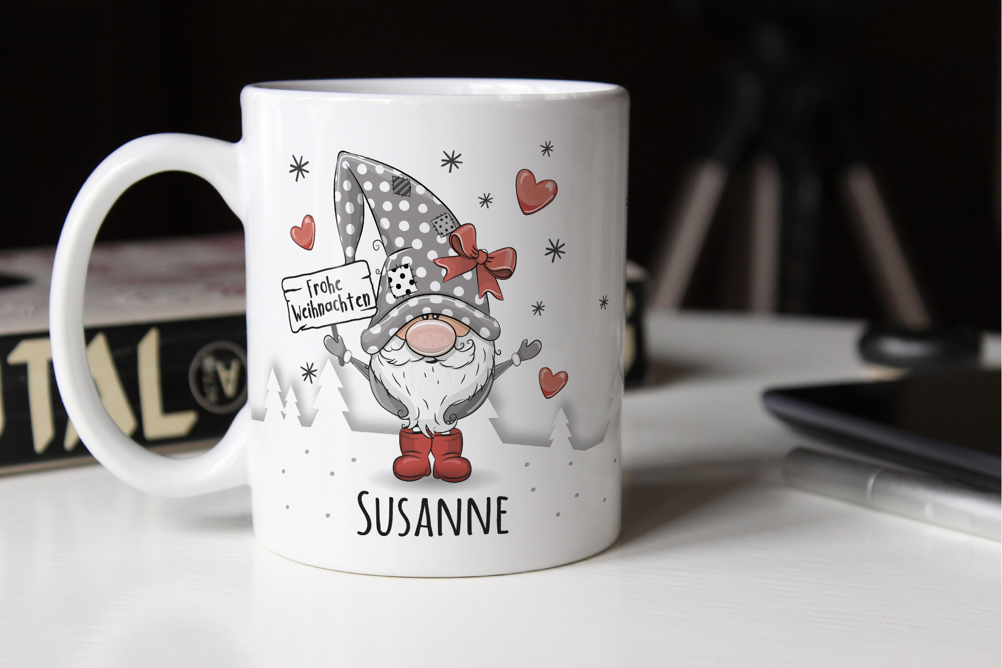 MoonWorks Tasse Tasse Weihnachten Rentier Lustige Weihnachtsmotive Geschenkidee, Keramik