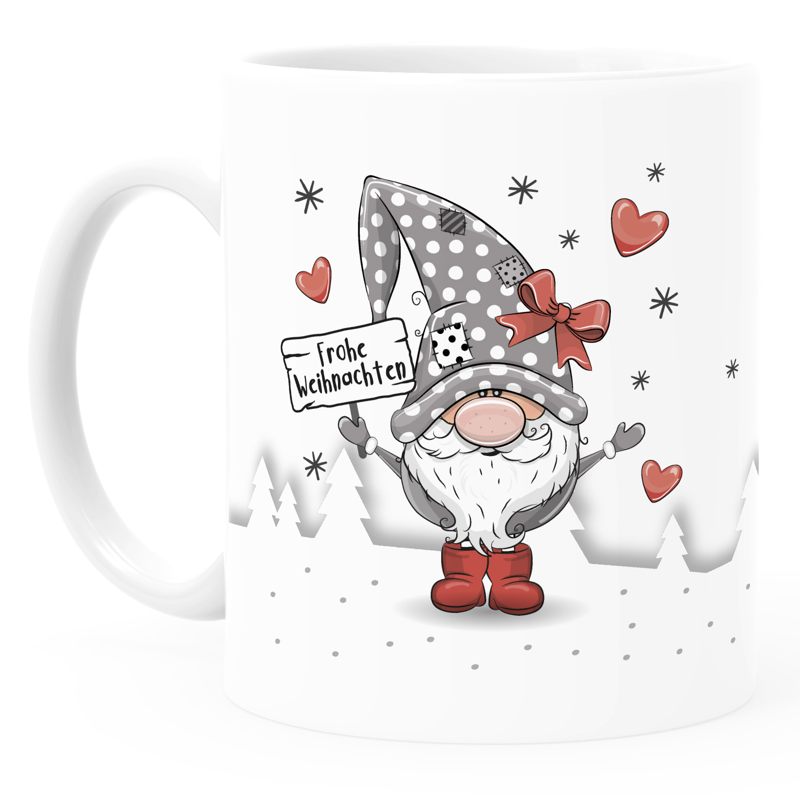 Weihnachtstürschild "Snuggle Up Gnomies" - Holz-Plakette Mit Schneeflocken & Zwergen-Motiv