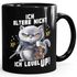 Kaffee-Tasse Gaming ich altere nicht ich level up! Zocker Sprüche Fun-Shirt Katze Cat Videospiele lustig MoonWorks®preview