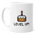 Kaffee-Tasse Geburtstag Level Up Pixel-Torte Retro Gamer Pixelgrafik Geschenk Arcade MoonWorks®preview